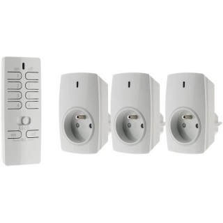 OTIO Lot de 3 prises connectées avec télécommande 16 canaux -