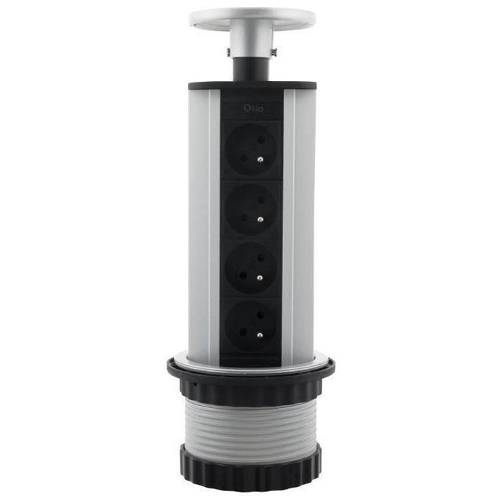 OTIO Bloc multiprise escamotable 4 prises 16A