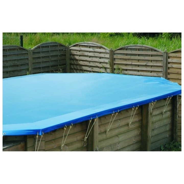 UBBINK Bâche de sécurité pour piscine 300x490 - Bleu