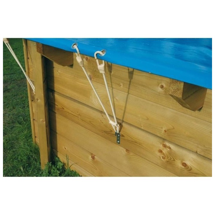 UBBINK Bâche de sécurité pour piscine 300x490 - Bleu