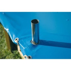 UBBINK Bâche de sécurité pour piscine 300x490 - Bleu