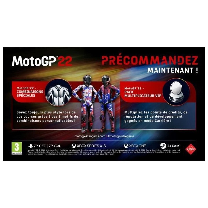 MotoGP 22 Day One Edition Jeu PS4