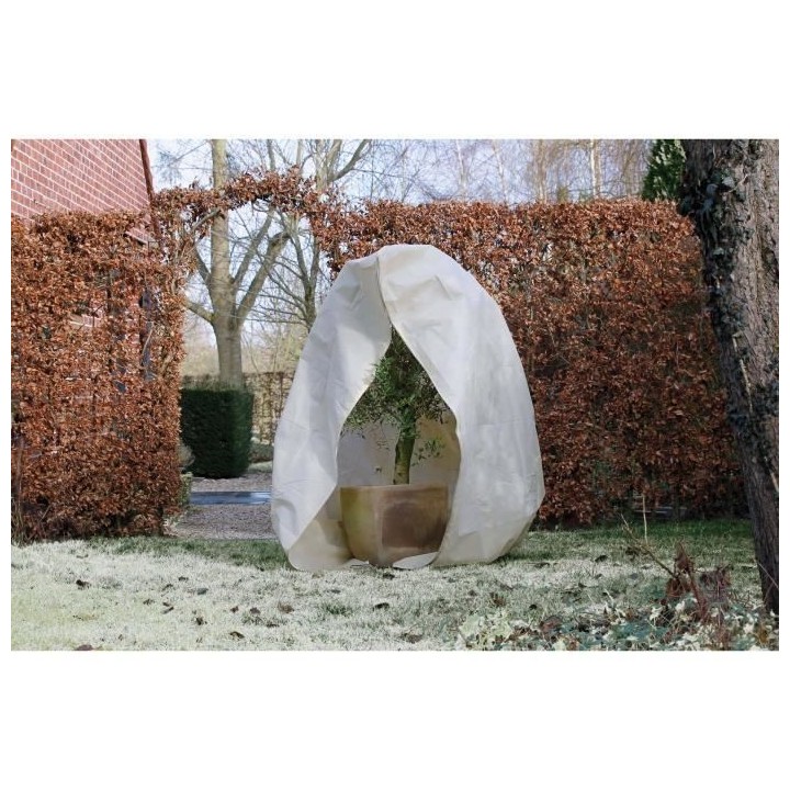 Nature Couverture d'hiver avec fermeture 70 g/m² Beige 3x2,5x2,5 m