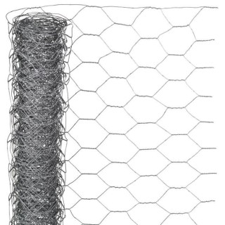 NATURE Maille hexagonale en acier galvanisé - Ø 13 mm - 1x2,50 m