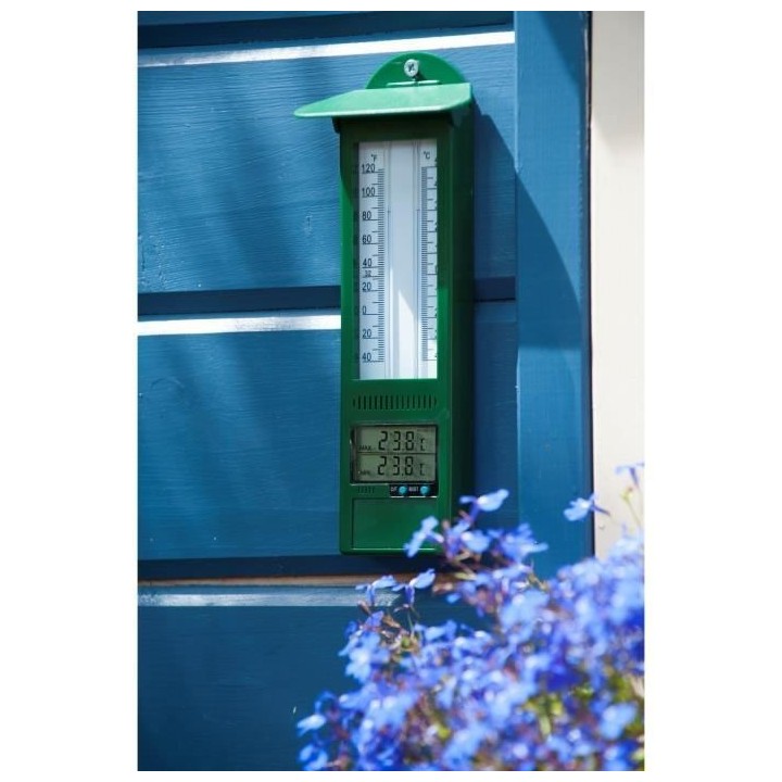 Nature Thermometre numérique min-max d'extérieur 9,5x2,5x24 cm