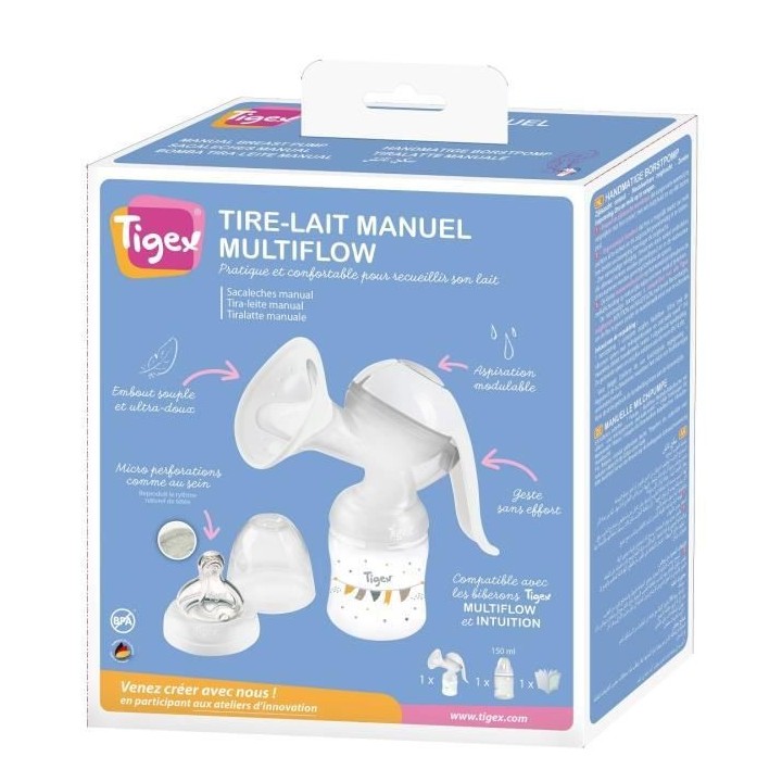 Tire-lait manuel Skin Touch de Tigex