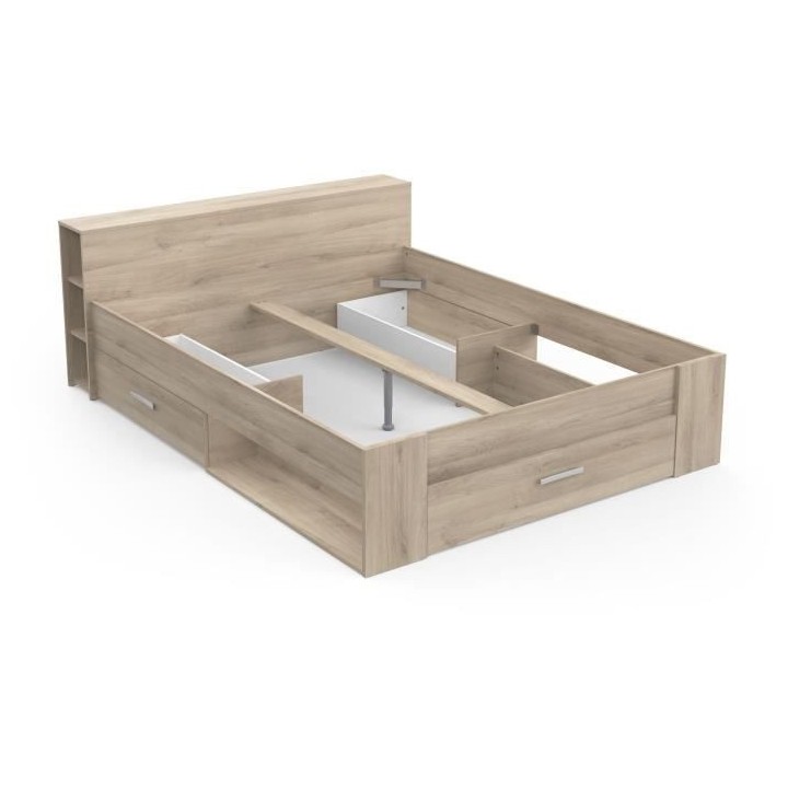 Demeyere - Lit adulte 160 x 200 cm - Chene Kronberg - Oxygene