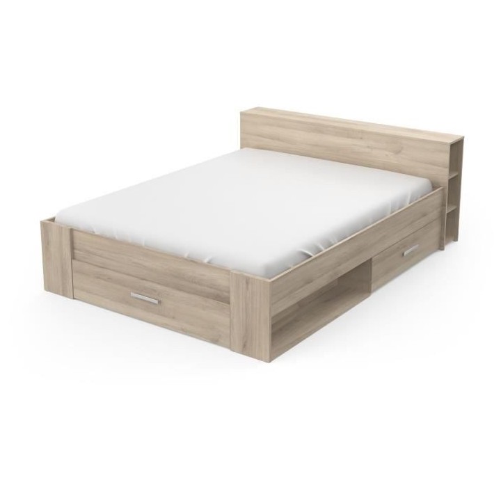 Demeyere - Lit adulte 160 x 200 cm - Chene Kronberg - Oxygene