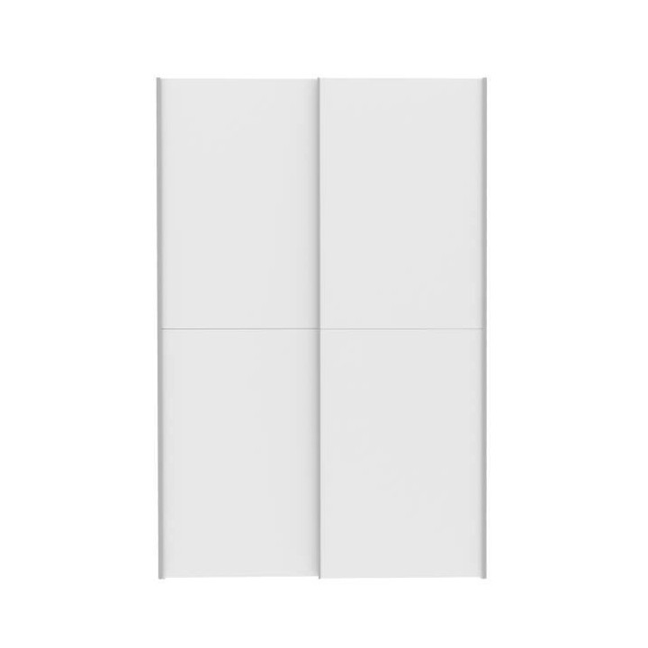 Armoire 2 portes coulissantes - Blanc mat - L 120 x P 61,2 x H 190,5 c
