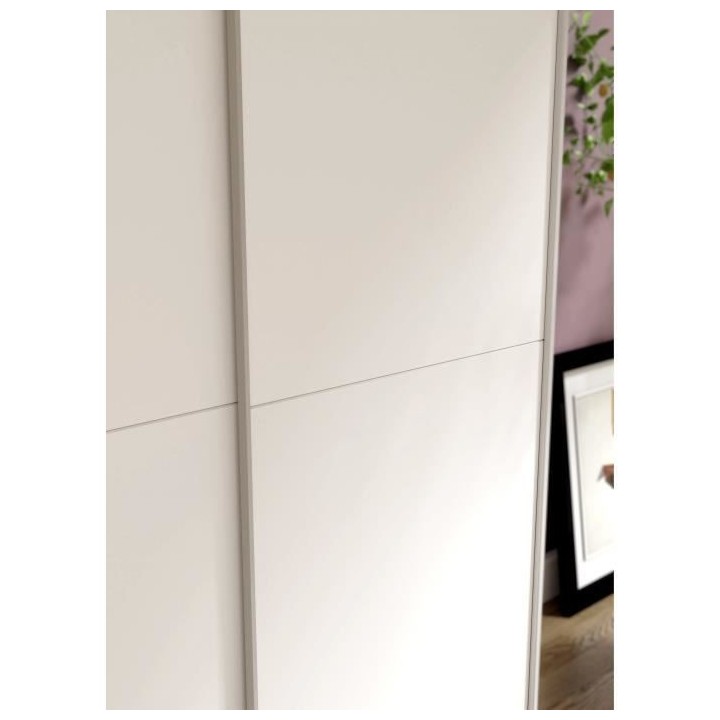 Armoire 2 portes coulissantes - Blanc mat - L 120 x P 61,2 x H 190,5 c