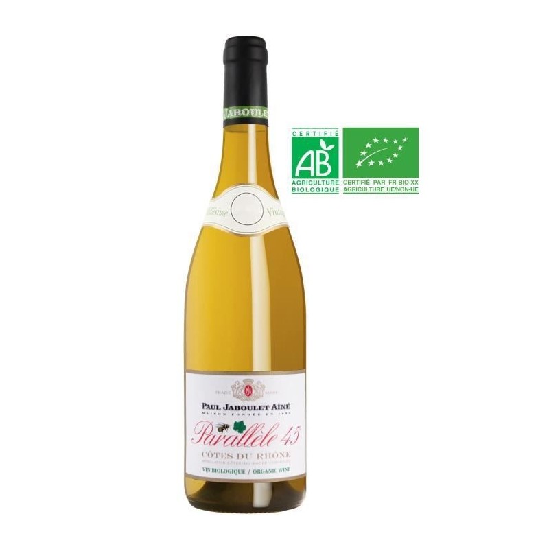 Maison Paul Jaboulet Ainé 2019 Côtes du Rhône - Vin blanc de la Vallée du Rhône - Bio