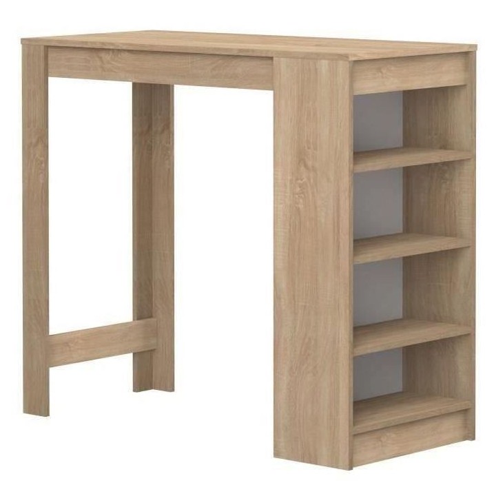 Table bar CHILI -Décor chene 4 Niches - 2 a 4 personnes - Style conte