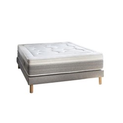 SOMDREAM OSCAR Ensemble Matelas 180x200 cm + Sommier + Pieds - Mémoire de forme - Triple suspension - 27 cm