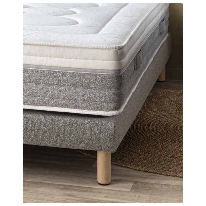 SOMDREAM OSCAR Ensemble Matelas 180x200 cm + Sommier + Pieds - Mémoir