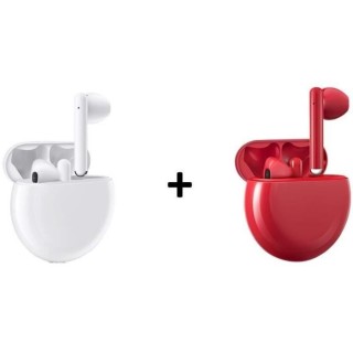 KIT HUAWEI FREEBUDS 3 BLANC + ROUGE