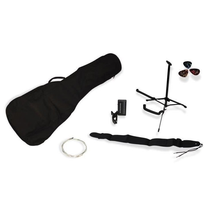 DELSON Pack Guitare Folk Montana naturelle + accessoire