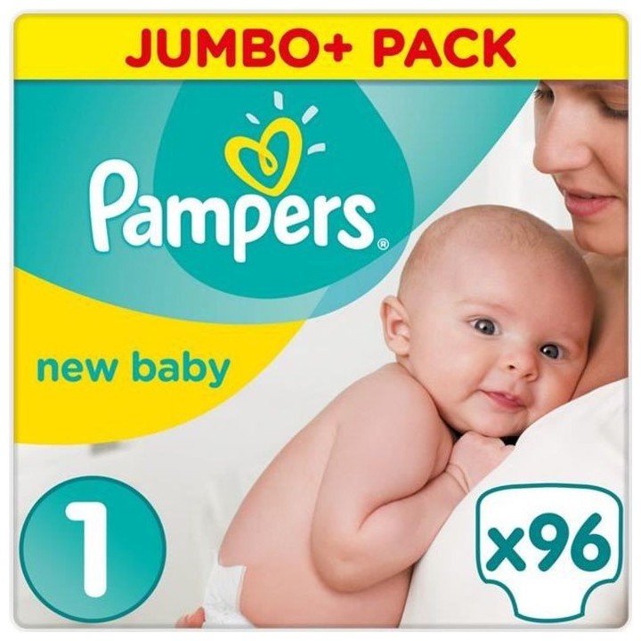 Pampers Premium Protection New Baby Taille 1 (Nouveau-Né) 2-5 kg, 96