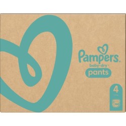 PAMPERS Baby-Dry Pants Taille 4 , 9-15kg, 160 Couches - Pack 1 Mois