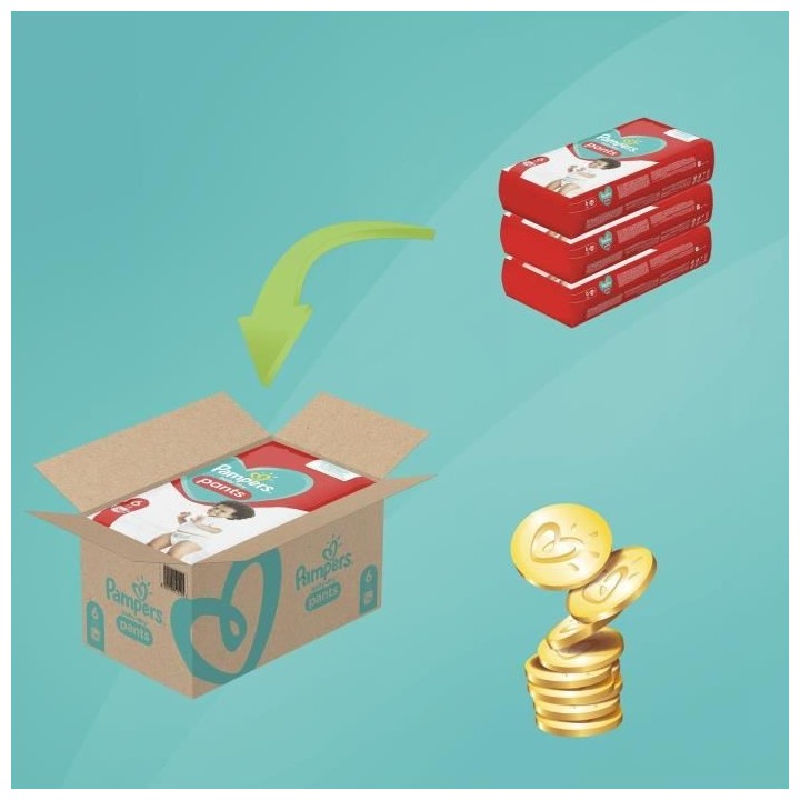 PAMPERS Premium Protection Pants T6 X116 Pack 1 Mois