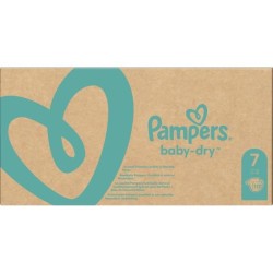 Pampers Baby-Dry Taille 7, 112 Couches - Pack 1 Mois