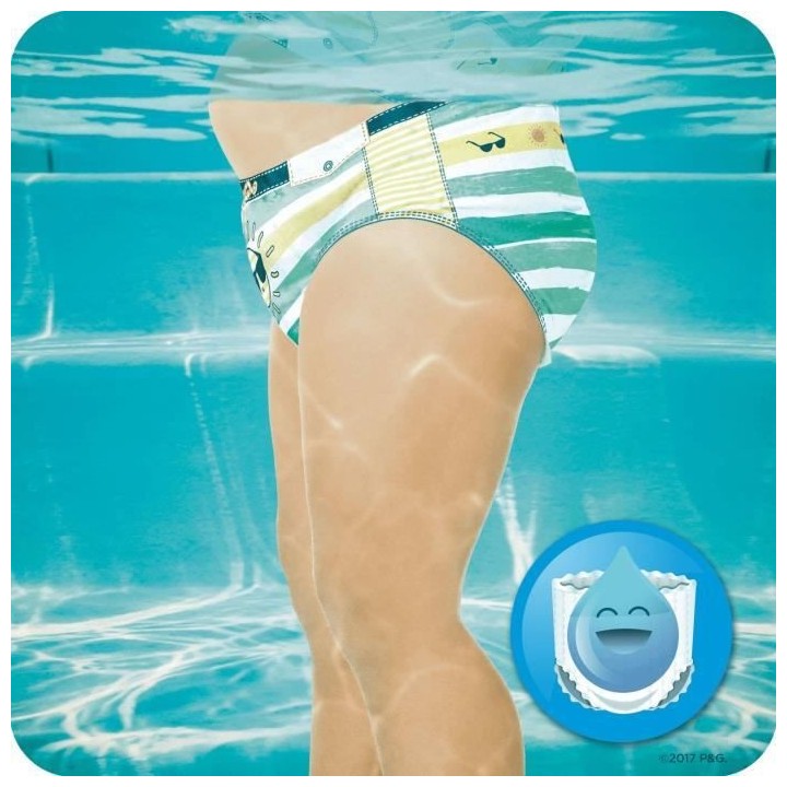 Pampers Couches-Culottes de Bain Jetables Splashers Taille 4-5 (9-15kg