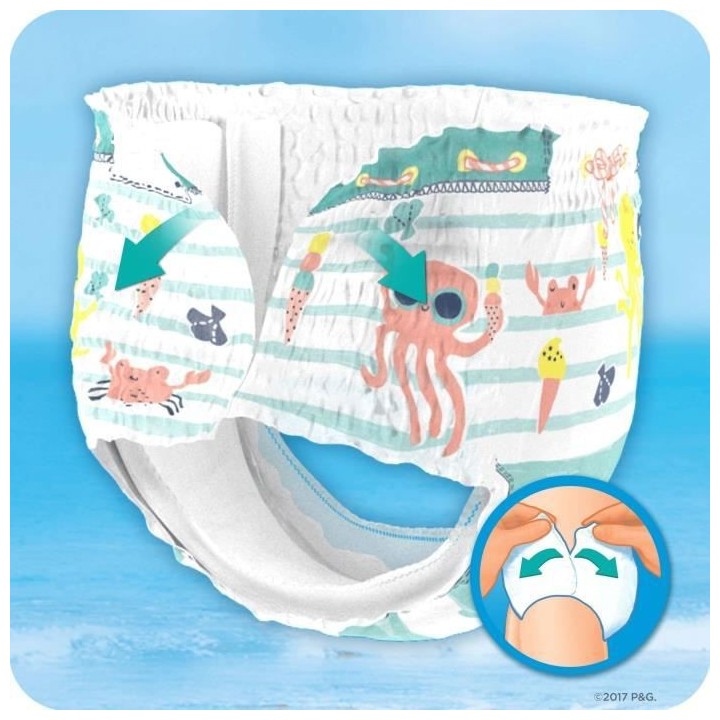 Pampers Couches-Culottes de Bain Jetables Splashers Taille 4-5 (9-15kg