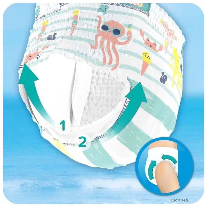 Pampers Couches-Culottes de Bain Jetables Splashers Taille 4-5 (9-15kg