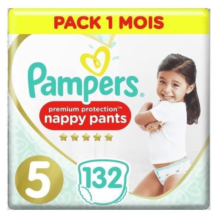 PAMPERS Premium protection Pants Taille 5 - 132 Couches-Culottes - Pac