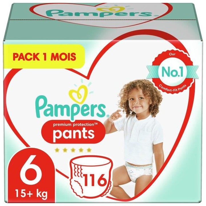 Pampers Premium Protection Pants Couches-culottes 6, 116 Culottes, 15k