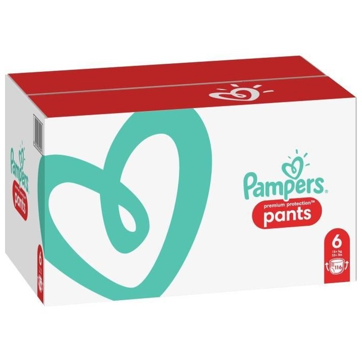 Pampers Premium Protection Pants Couches-culottes 6, 116 Culottes, 15k