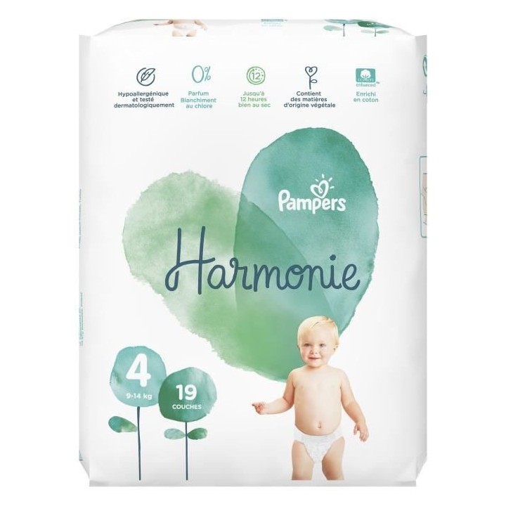 Couches harmonie T4 x19 Pampers