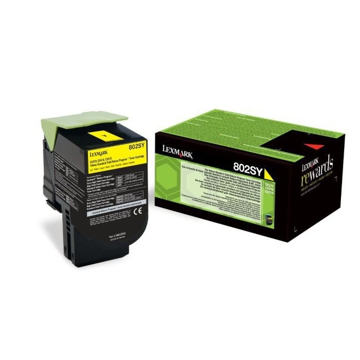 Lexmark Toner 802SY - 80C2SY0 - Jaune - 2?000 pages