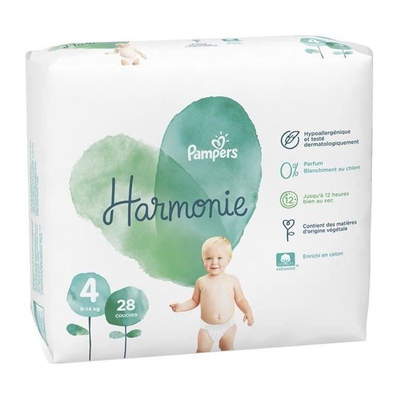 Pampers Harmonie T4 9-14kg 28 couches