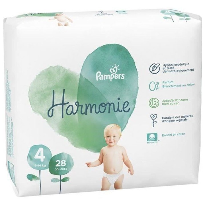 Pampers Harmonie T4 9-14kg 28 couches