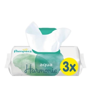 Pampers Lingettes Harmonie Aqua Lot de 3 x 48 unités