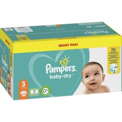 Pampers Baby-Dry Taille 3, 104 Couches