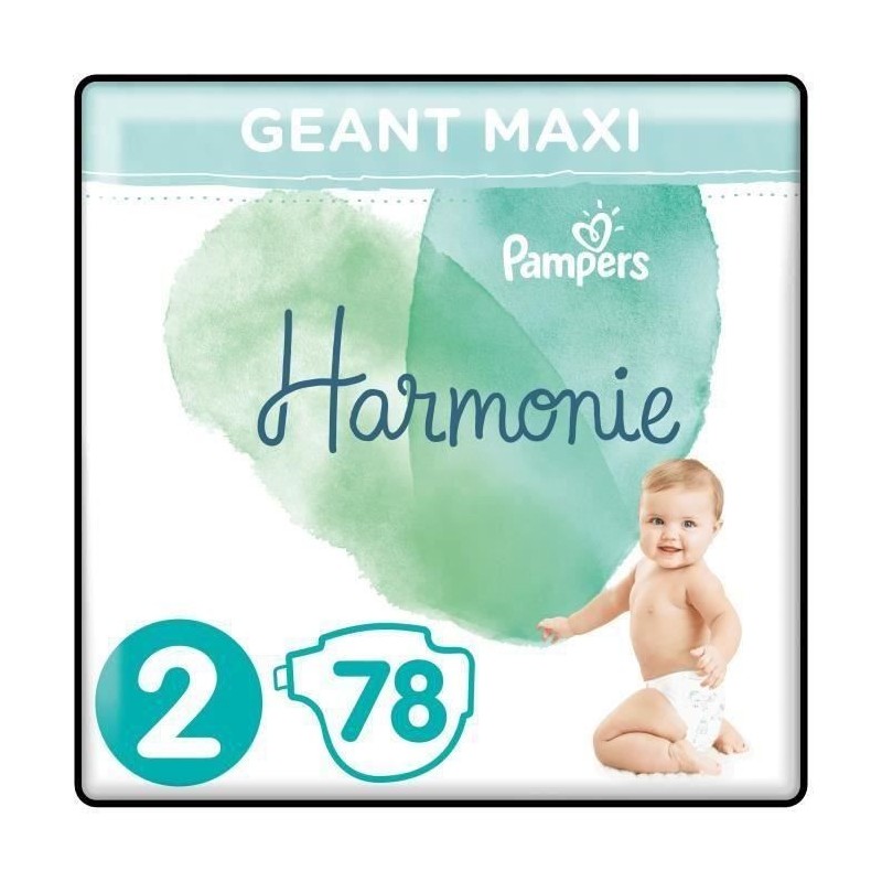 PAMPERS Harmonie - Taille 2 - 78 Couches