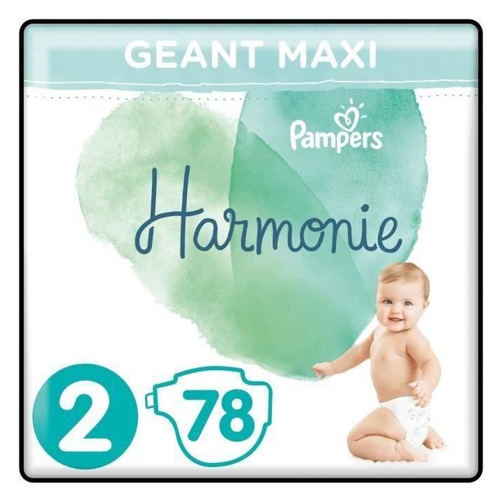 PAMPERS Harmonie - Taille 2 - 78 Couches