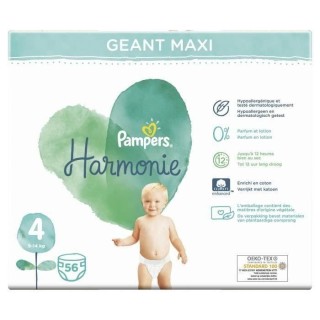 PAMPERS Harmonie - Taille 4 - 56 Couches