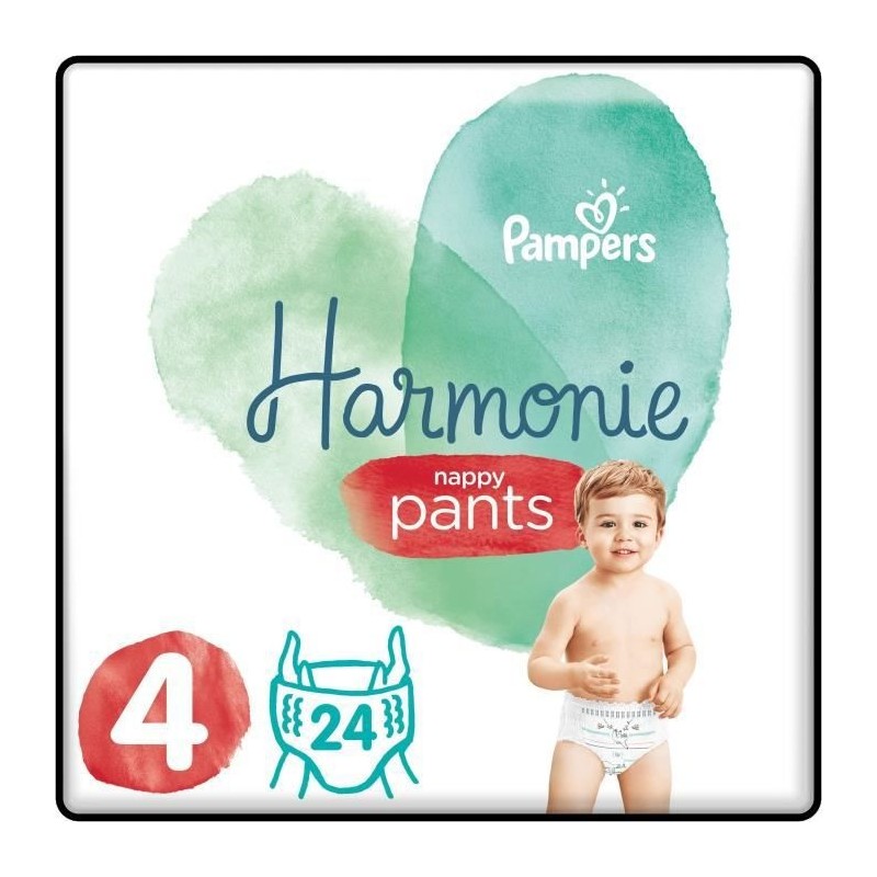 PAMPERS 24 Couches-Culottes Harmonie Nappy Pants Taille 4