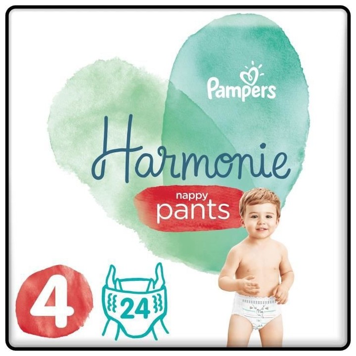 PAMPERS 24 Couches-Culottes Harmonie Nappy Pants Taille 4