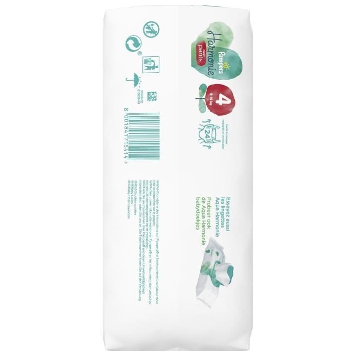 PAMPERS 24 Couches-Culottes Harmonie Nappy Pants Taille 4