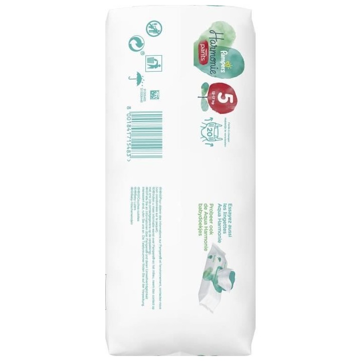 Pampers Harmonie Pants Géant T5 12-17kg 20 couches