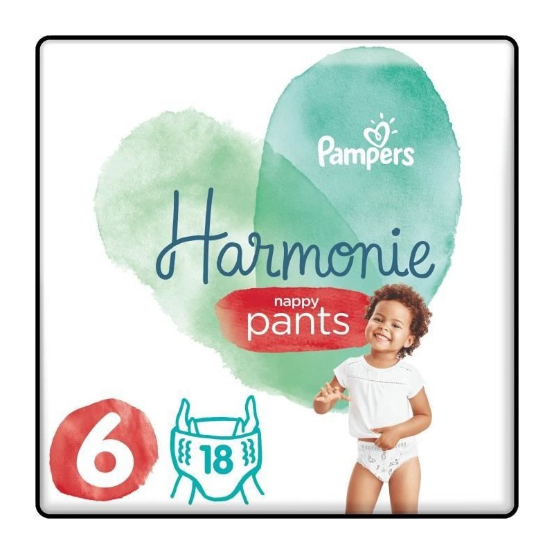 Pampers Harmonie Pants Géant T6 15kg et plus 18 couches