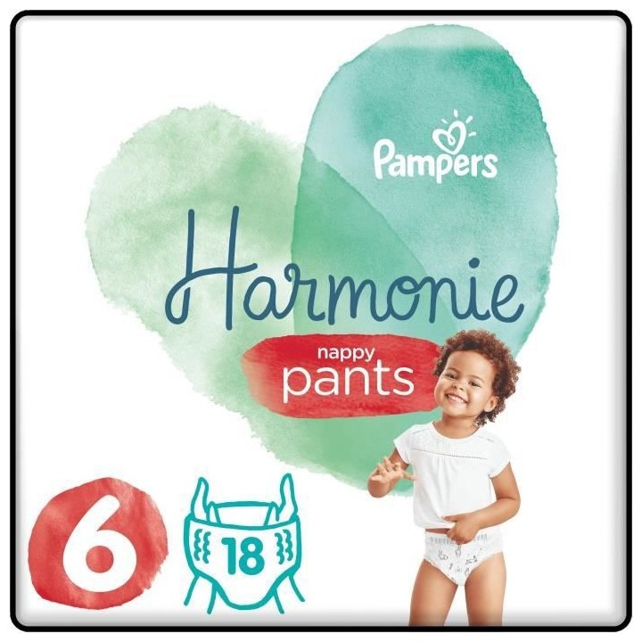 Pampers Harmonie Pants Géant T6 15kg et plus 18 couches