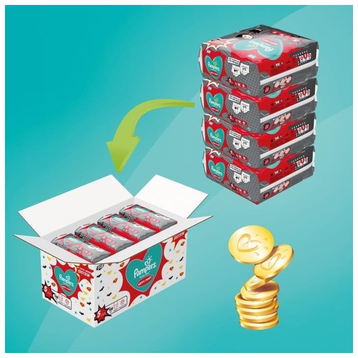 PAMPERS Couches-culottes Baby-Dry Pants Taille 5 - 108 culottes