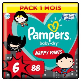 PAMPERS Couches-culottes Baby-Dry Pants Taille 6 - 88 culottes - Pac
