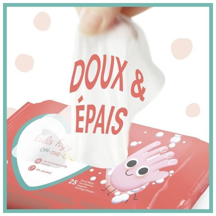 PAMPERS Lingettes Hygiene Bébé On-The-Go - Lot de 15 x 40 Lingettes