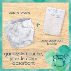 PAMPERS Hybrid 92 Coeurs absorbants Extra pour Couches Lavables