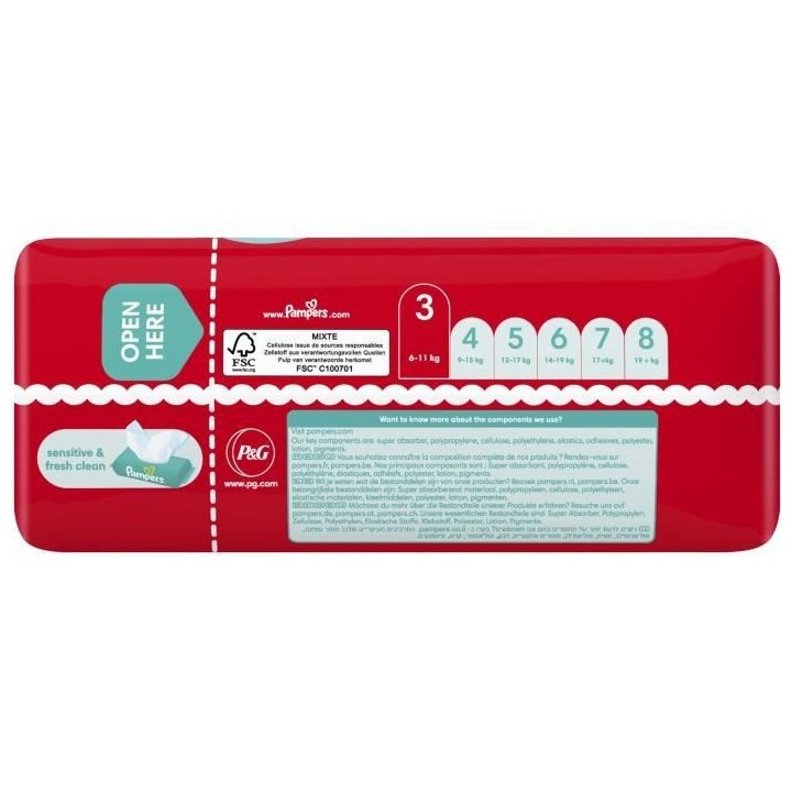 PAMPERS Baby-Dry Pants Taille 3 - 26 Couches-culottes